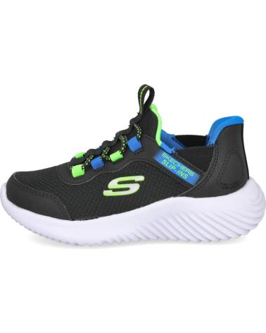 SKECHERS SLIP-INS BOUNDER BRISK-BURST 403822L SCHWARZ TURNSCHUHE NEGRO