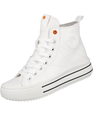 REFRESH 172939 WHITE FAUX LEATHER HIGH-TOP SNEAKERS BLANCO