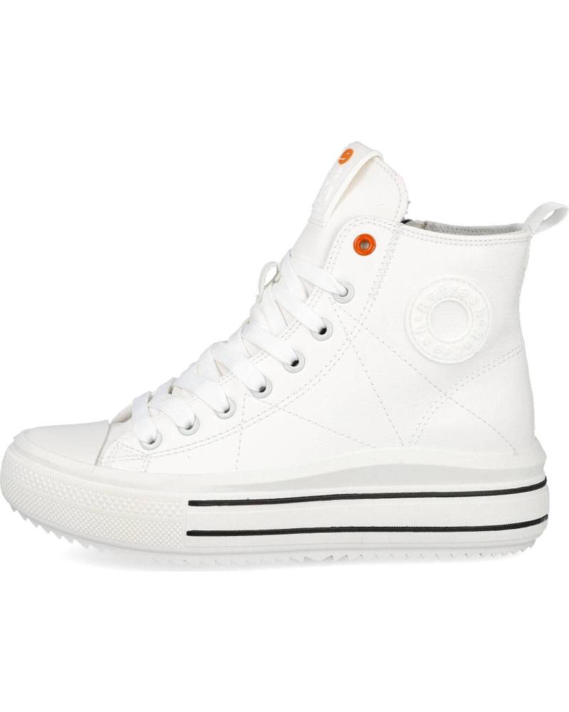 REFRESH 172939 WHITE FAUX LEATHER HIGH-TOP SNEAKERS BLANCO