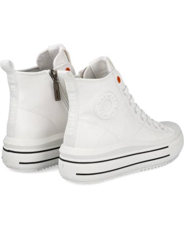 REFRESH 172939 WHITE FAUX LEATHER HIGH-TOP SNEAKERS BLANCO