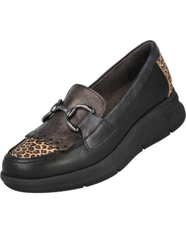 PITILLOS 10753 MOCASINES NEGROS CON DETALLE ANIMAL PRINT NEGRO