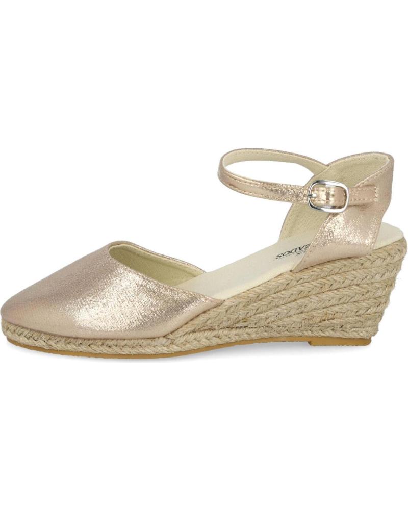 L&R SHOES ESPADRILLES 088-7 EN ESPARTO COULEUR OR ORO