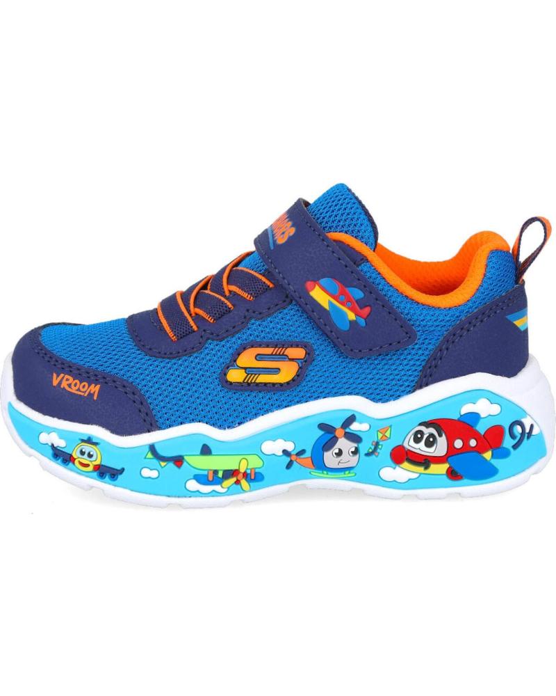 SKECHERS PLAY SCENE 407312N - KIDS' BLUE LED LIGHT-UP SNEAKERS AZUL
