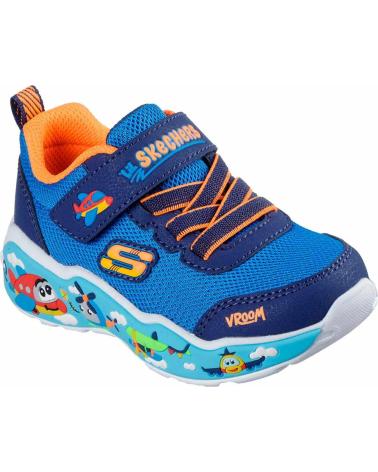 SKECHERS PLAY SCENE 407312N - KIDS' BLUE LED LIGHT-UP SNEAKERS AZUL