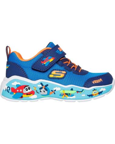 SKECHERS PLAY SCENE 407312N - KIDS' BLUE LED LIGHT-UP SNEAKERS AZUL