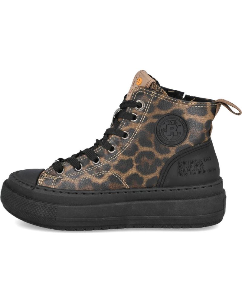REFRESH 173075 - ZAPATILLAS ALTAS ANIMAL PRINT LEOPARDO NEGRO LEOPARDO-NEGRO