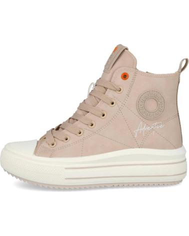 BASKETS MONTANTES REFRESH 172939 SIMILICUIR BEIGE BEIG