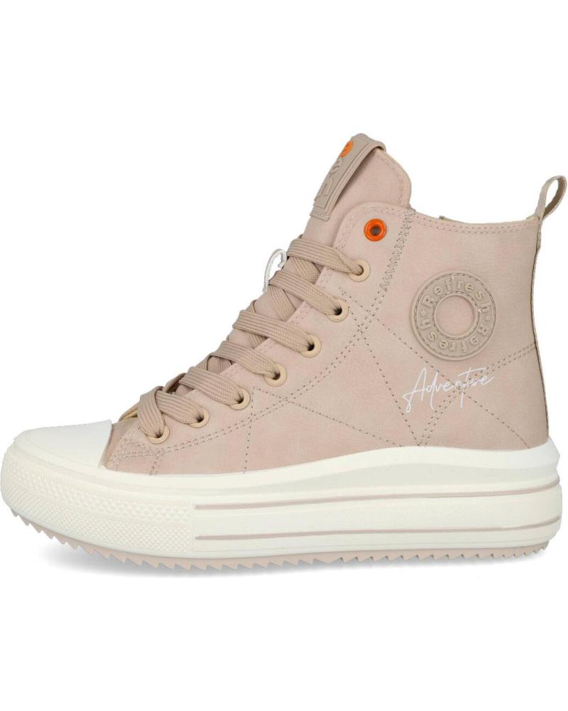 BASKETS MONTANTES REFRESH 172939 SIMILICUIR BEIGE BEIG