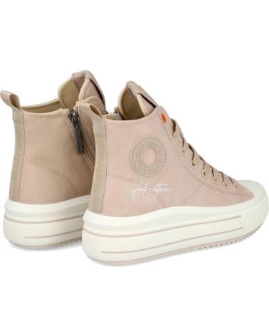 BASKETS MONTANTES REFRESH 172939 SIMILICUIR BEIGE BEIG