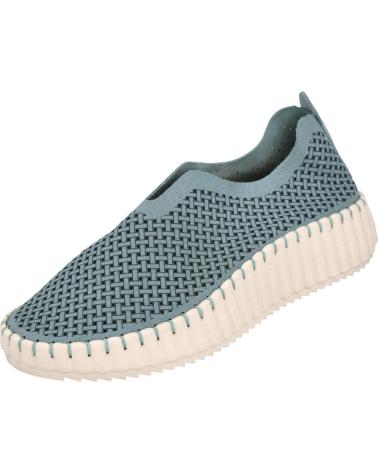 L&R SHOES AD-5083 BLAUE PERFORIERTE FLACHE MOKASSINS AZUL