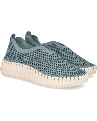 L&R SHOES AD-5083 BLAUE PERFORIERTE FLACHE MOKASSINS AZUL