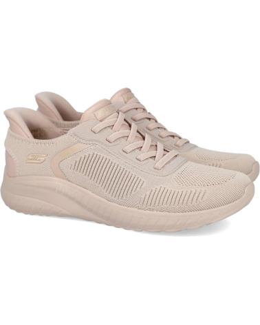 SCARPE DA GINNASTICA SKECHERS SLIP-INS BOBS SPORT SQUAD CHAOS 117497 NATURALE NATURAL