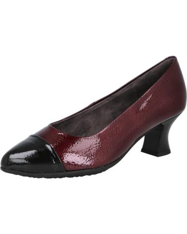 PITILLOS 10850 PUMPS TRICHTERABSATZ ZWEIFARBIG SCHWARZ BORDEAUX NEGRO - BURDEOS