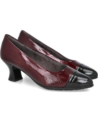 PITILLOS 10850 PUMPS TRICHTERABSATZ ZWEIFARBIG SCHWARZ BORDEAUX NEGRO - BURDEOS