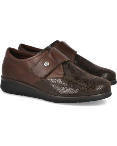 PITILLOS 10710 FLACHE SCHUHE BRAUN MIT KLETTVERSCHLUSS MARRON