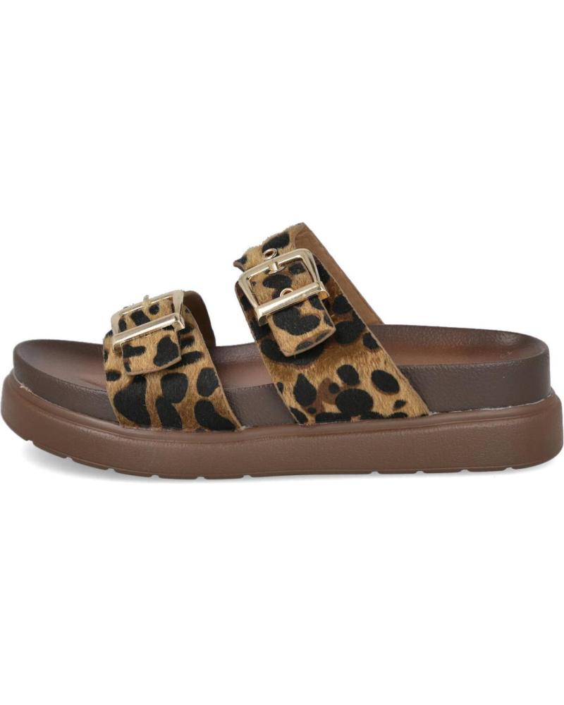 BUBBLE BOBBLE SANDALES PLATEFORME M2535 LÉOPARD MARRON