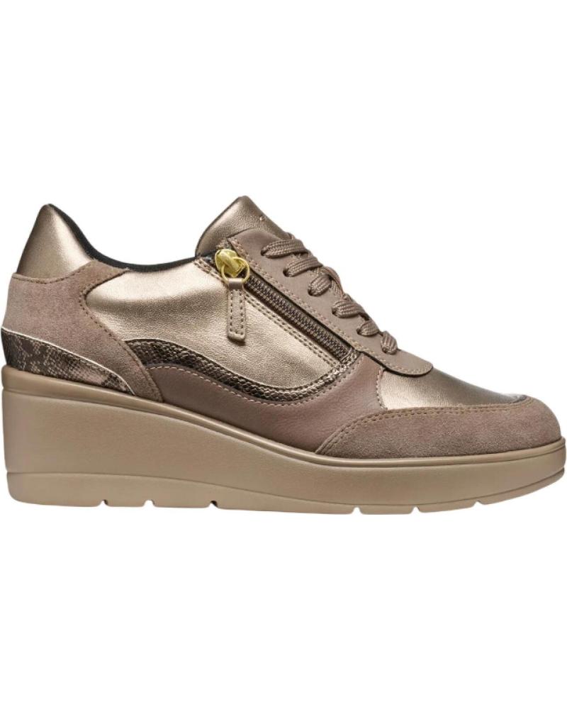 GEOX D ILDE A D46RAA0AJ22 METALLIC TAUPE CASUAL SNEAKERS VARIOS COLORES