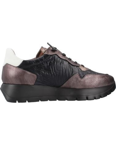 WONDERS ODISEI A-2491 METALLIC BRONZE AND BLACK SNEAKERS NEGRO