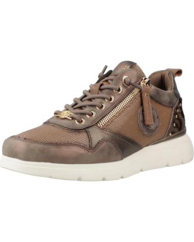CARMELA 162513C TAUPE METALLIC ANIMAL PRINT SNEAKER WITH ZIPPER TAUPE