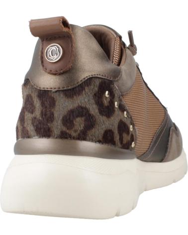 CARMELA 162513C TAUPE METALLIC ANIMAL PRINT SNEAKER WITH ZIPPER TAUPE