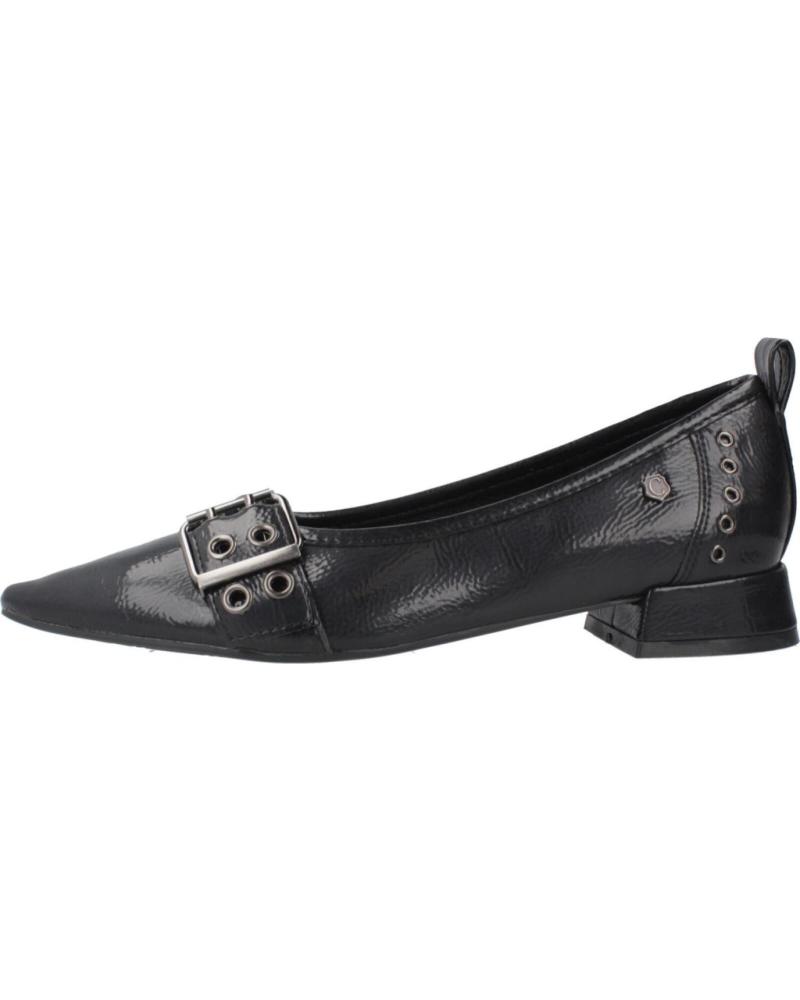 CARMELA 162709C - BALLERINE NERE A PUNTA CON FIBBIA NEGRO