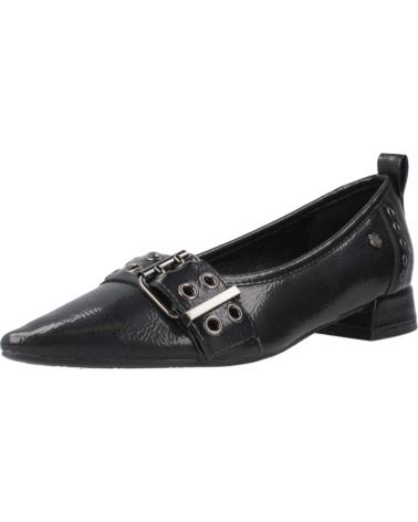 CARMELA 162709C - BALLERINE NERE A PUNTA CON FIBBIA NEGRO