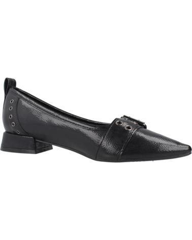 CARMELA 162709C - BALLERINE NERE A PUNTA CON FIBBIA NEGRO