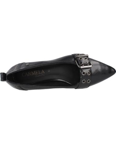 CARMELA 162709C - BALLERINE NERE A PUNTA CON FIBBIA NEGRO