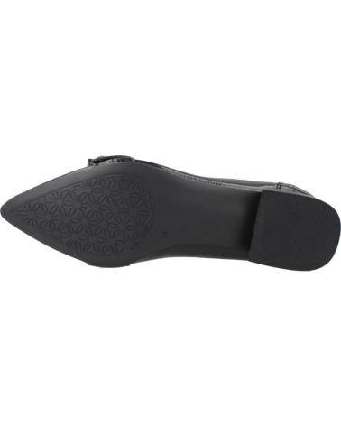 CARMELA 162709C - BALLERINE NERE A PUNTA CON FIBBIA NEGRO