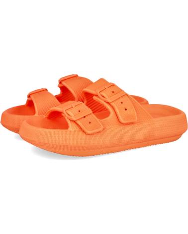 L&R SHOES VG323 - ORANGE SANDALEN MIT DOPPELTEM VERSTELLRIEMEN NARANJA