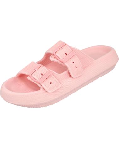 L&R SHOES VG323 TONGS DE PLAGE ET PISCINE À DOUBLE BRIDE ET BOUCLES ROSE ROSA