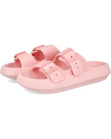L&R SHOES VG323 TONGS DE PLAGE ET PISCINE À DOUBLE BRIDE ET BOUCLES ROSE ROSA