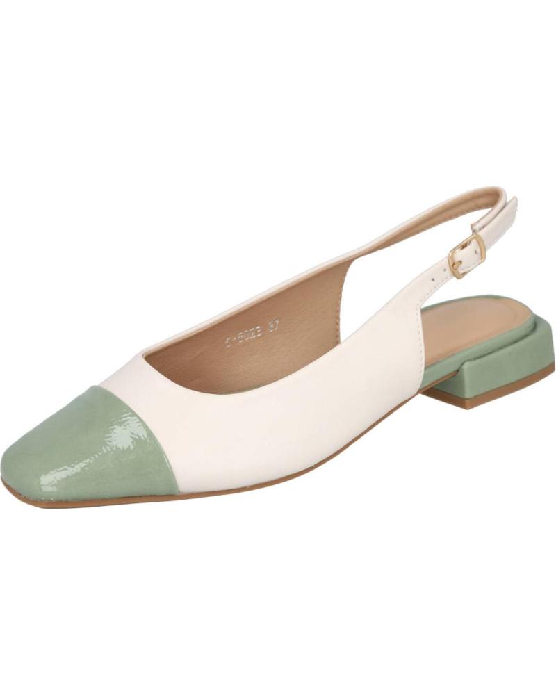 L&R SHOES S-5023 SABRINAS SLINGBACK BICOLOR VERDE E BRANCO VERDE