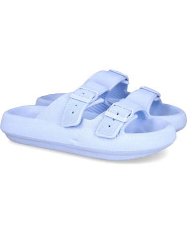 L&R SHOES VG323 TONGS DE PLAGE ET PISCINE À BOUCLES RÉGLABLES BLEU CIEL AZUL