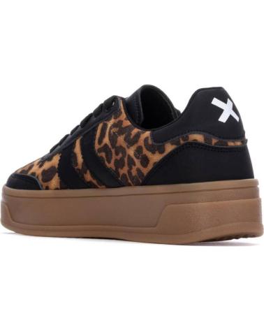 XTI 144584 BLACK PLATFORM SNEAKERS WITH ANIMAL PRINT NEGRO