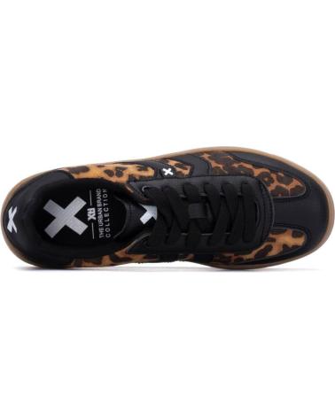 XTI 144584 BLACK PLATFORM SNEAKERS WITH ANIMAL PRINT NEGRO