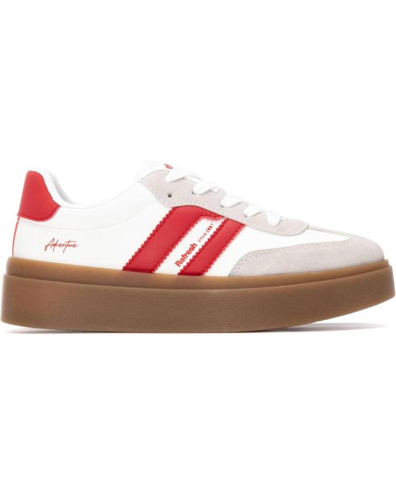 REFRESH ZAPATILLAS PLATAFORMA 173053 ROJAS CON SUELA GOMA ROJO