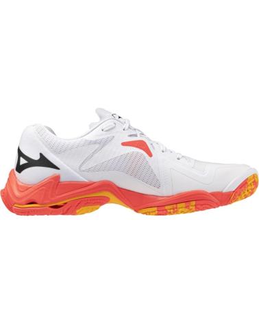 MIZUNO WAVE LIGHTNING Z8 - VOLLEYBALLSCHUHE WEISS MIT ORANGE UND ROT ROJO