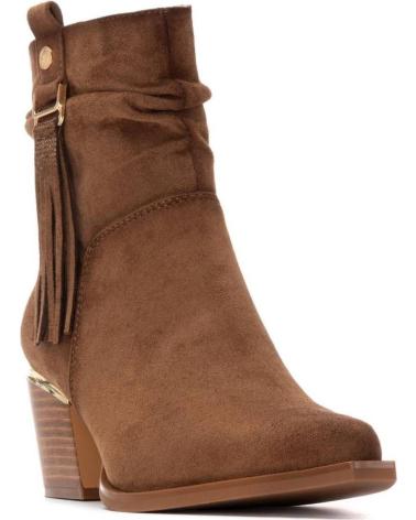 STIVALETTI XTI 144461 CAMEL IN CAMOSCIO CON FRANGE STILE TEXANO MARRóN