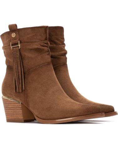 STIVALETTI XTI 144461 CAMEL IN CAMOSCIO CON FRANGE STILE TEXANO MARRóN