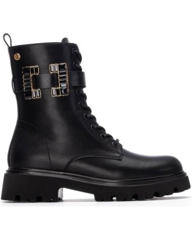 XTI MILITARY BOOT 144331 BLACK WITH DECORATIVE BUCKLES NEGRO