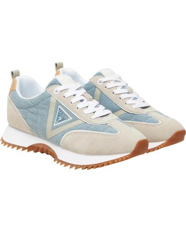 SNEAKERS GUESS BAIL FLTBAI DEN12 AZZURRO BEIGE AZUL