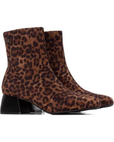 XTI ANKLE BOOT 144290 LEOPARD PRINT WITH GEOMETRIC HEEL LEOPARDO