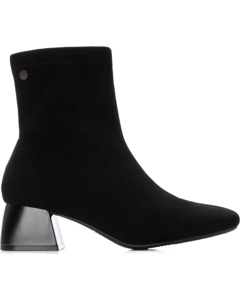XTI ANKLE BOOT 144290 BLACK WITH GEOMETRIC BLOCK HEEL NEGRO