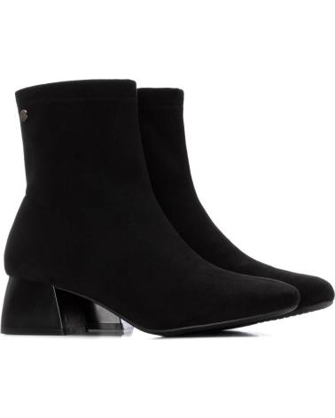 XTI ANKLE BOOT 144290 BLACK WITH GEOMETRIC BLOCK HEEL NEGRO