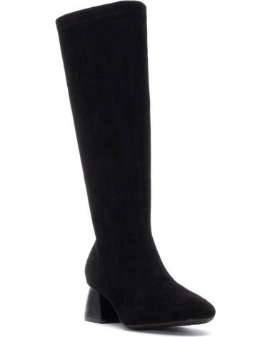XTI 144291 BLACK HIGH BOOT WITH GEOMETRIC HEEL NEGRO