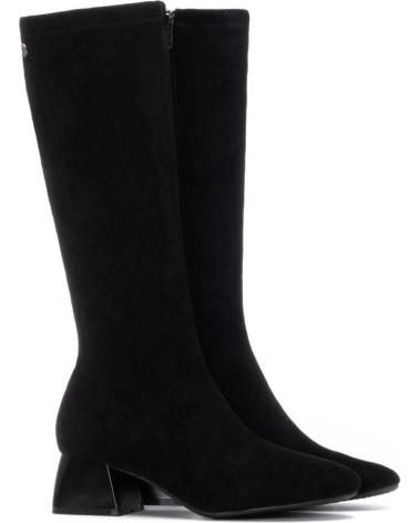 XTI 144291 BLACK HIGH BOOT WITH GEOMETRIC HEEL NEGRO