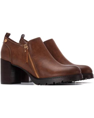 XTI 144301 CAMEL ANKLE BOOT WITH BLOCK HEEL AND ZIPPER CAMEL