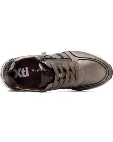 ZAPATILLAS CASUAL XTI 144407 METÁLICAS COLOR PLOMO METáLICO