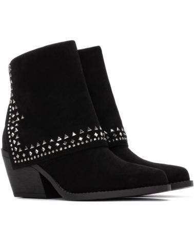 STIVALETTI TEXANI XTI 144464 NERI CON BORCHIE DECORATIVE NEGRO